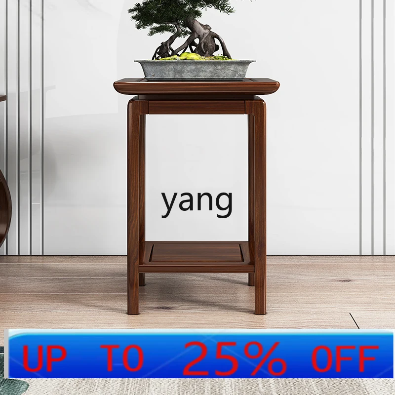 

LTT New Chinese Style Solid Wood Flower Stand Storage Flower Pot Stand Black Walnut Simple Floor-standing Bonsai