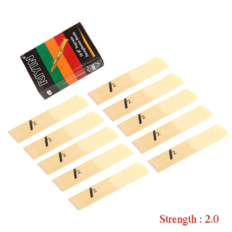 10pcs Soprano Sax Saxophone Reeds Strength 1.5 2.0 2.5 3.5 Sax Reeds