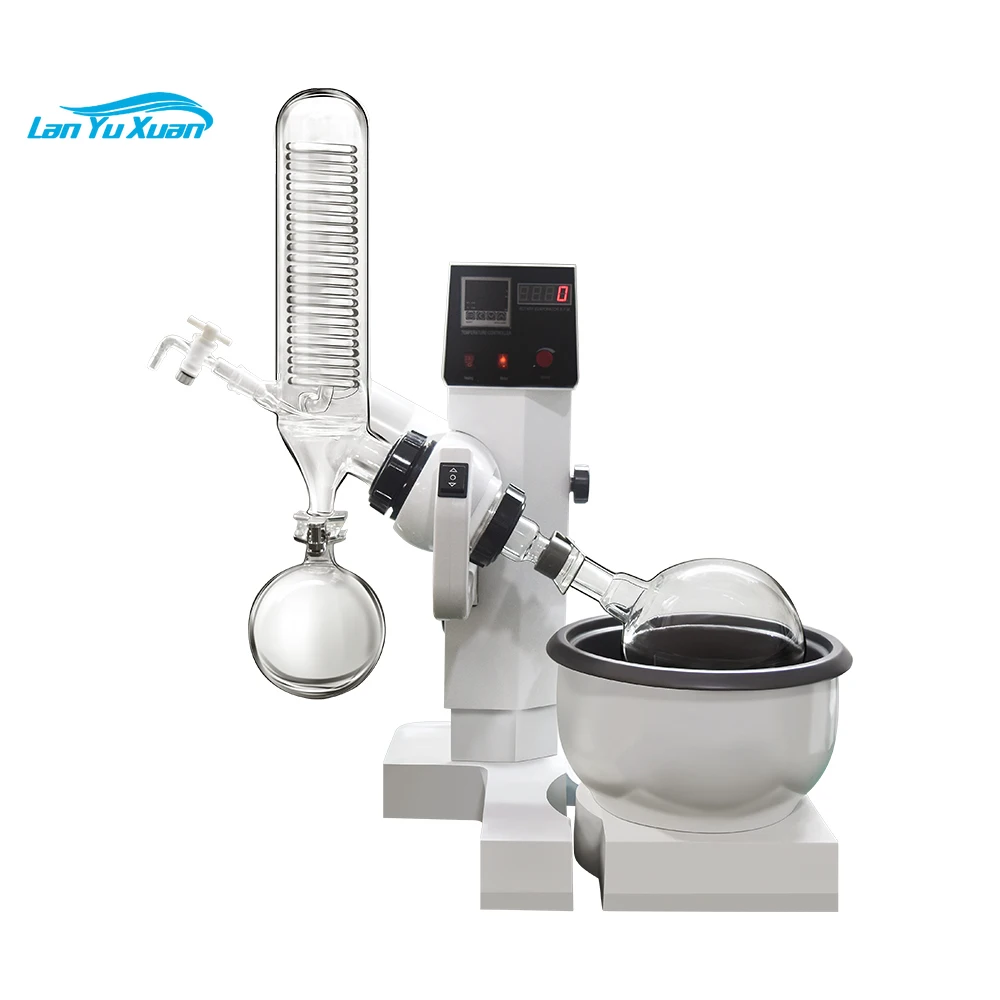 

LANYUXUAN WTRE-02B 1L 2L Industrial Extraction Tabletop Mini Rotary Evaporator 2l Rotovap With Chiller