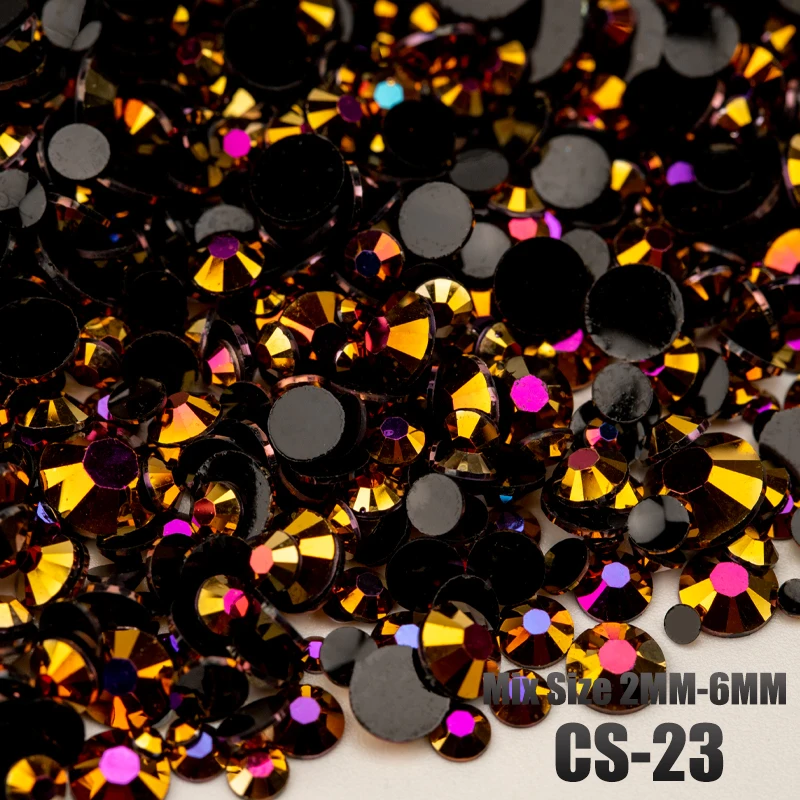 VDD 30/100g Gemischte Größen 2-6mm Harz-Strass-Kristall-Flachsteine aus Kunststoff Großhandel DIY Nagelzubehör Kunsthandwerk Dekoration – Detail 27