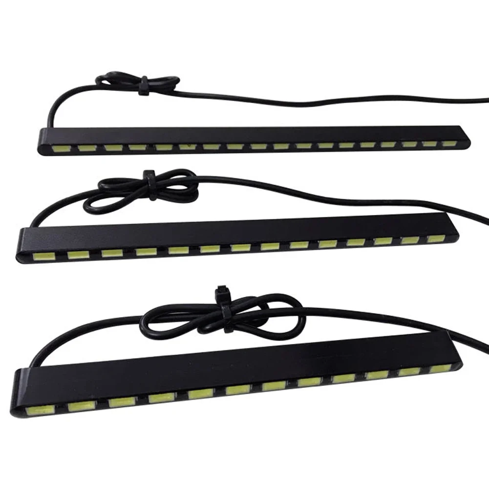 1Pc Car DRL Daytime Running Lights 7030 Car Daylight Styling SMD Fog Light Led Strip 12/14/18LEDs