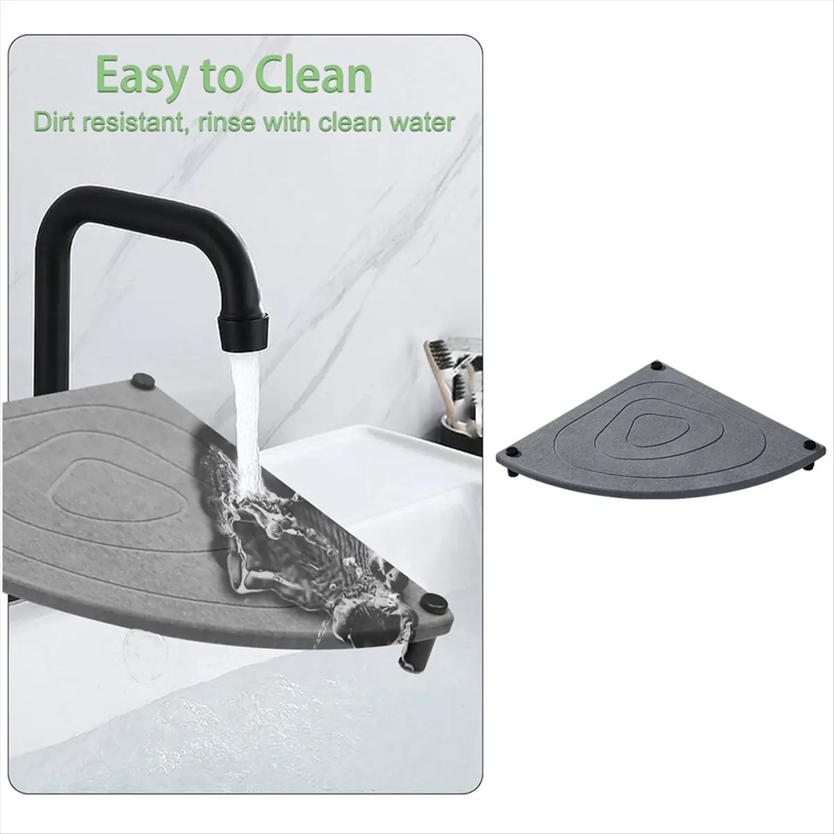 2026 + منظم حوض المطبخ الجاف الفوري علبة حجر دياتوميت حصيرة ماصة لحامل الصابون الإسفنج وفرشاة الأسنان كأس الوقايات