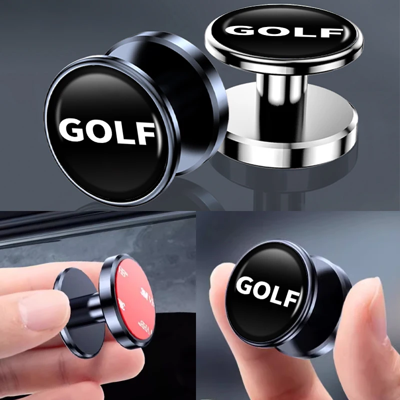 For Volkswagen VW 2PCS Car Hook Drip Glue Circular Shape Auto Interior Hanger Tiguan MK1 mk2 2016 2017 2018 2019 2020 2021 - view 3