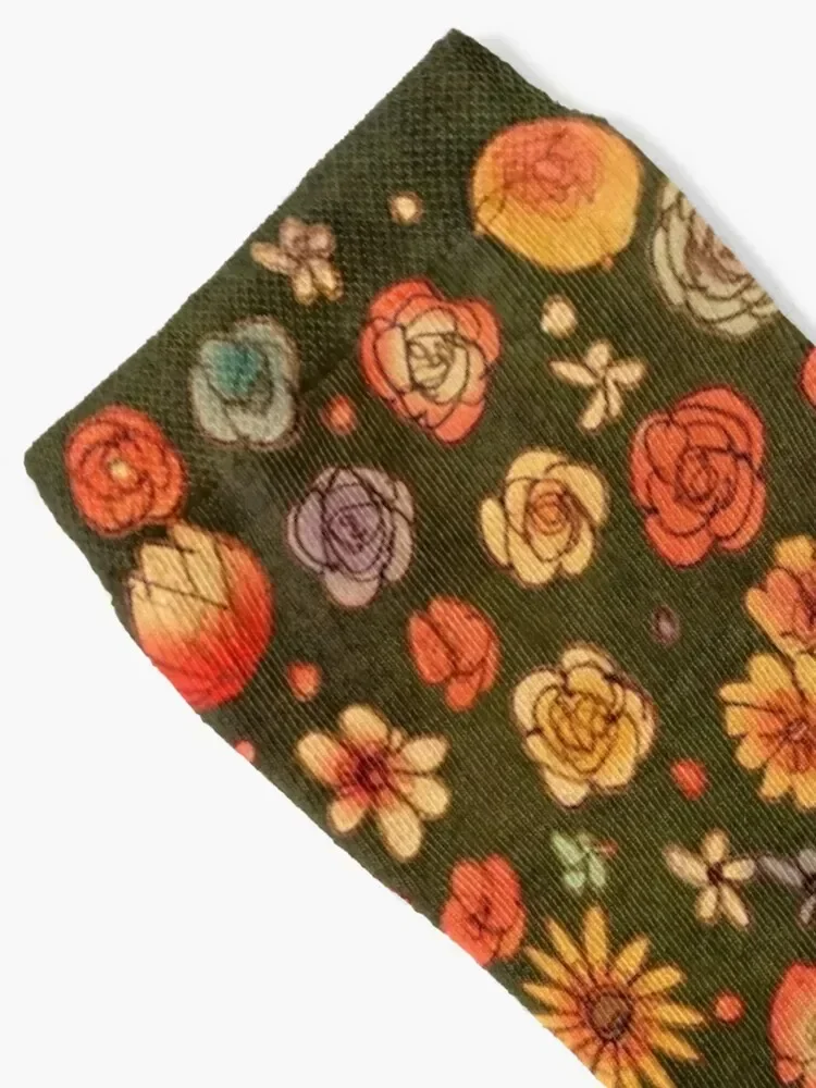 Flowers Socks hip hop floral Run Thermal man winter Socks Men Women's