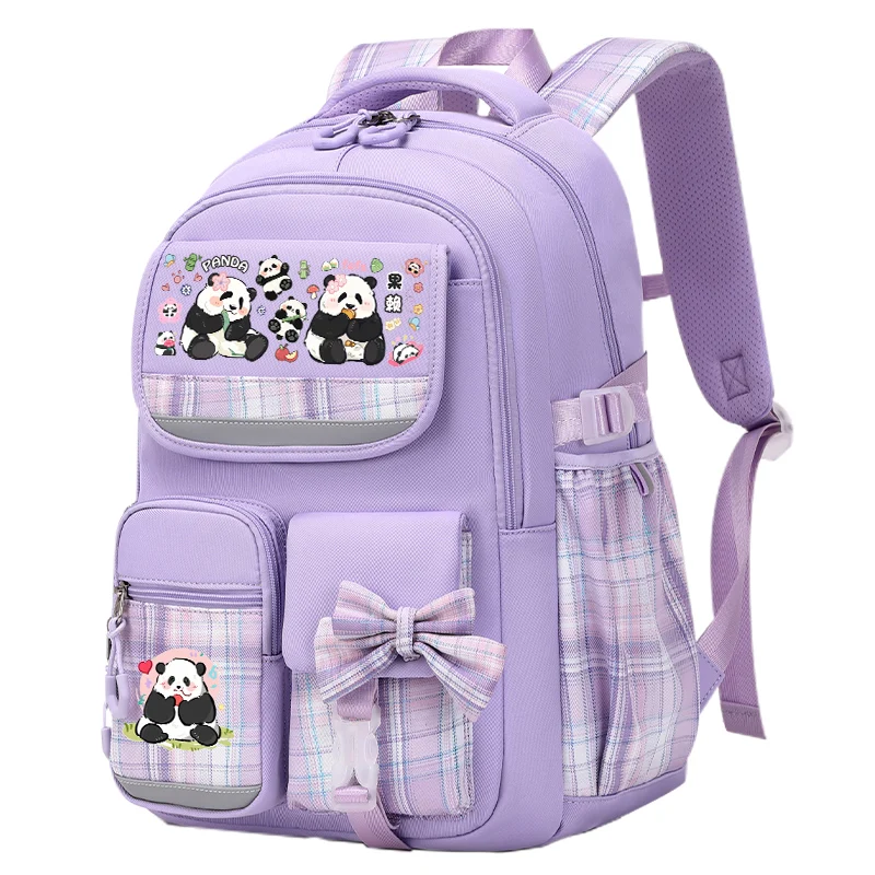 Panda Hua Hua Children's School Backpack for Boys and Girls, New 2025 Cute Cartoon Fashion Print Backpack, Back to Backpack