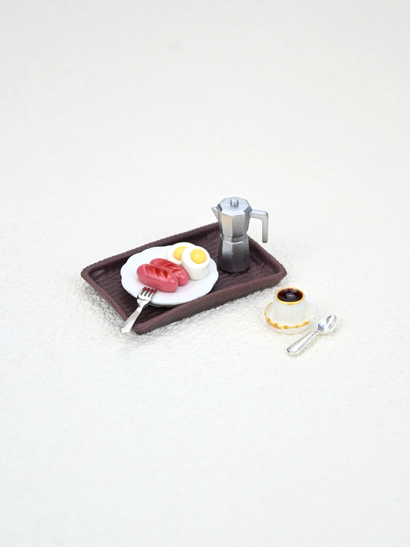 A Miniature Breakfast Scene Decoration, Miniature Coffee, Miniature Sausage, Miniature Eggs, Dollhouse Dollhouse Accessories, Dollhouse Toys, Toy House Decorations, Miniature Food Toys, Photography Props, Miniature Landscape Decorations, Miniatures Decoration, Small Gifts, Giveaways, Home Decor Items