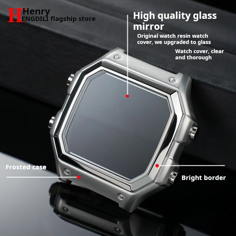 New Ae1200 Fashion Watch Bezel accessories For Casio 3299 Ae-1200 Case Stainless Steel Metal Modify Case Waterproof Ring Screws