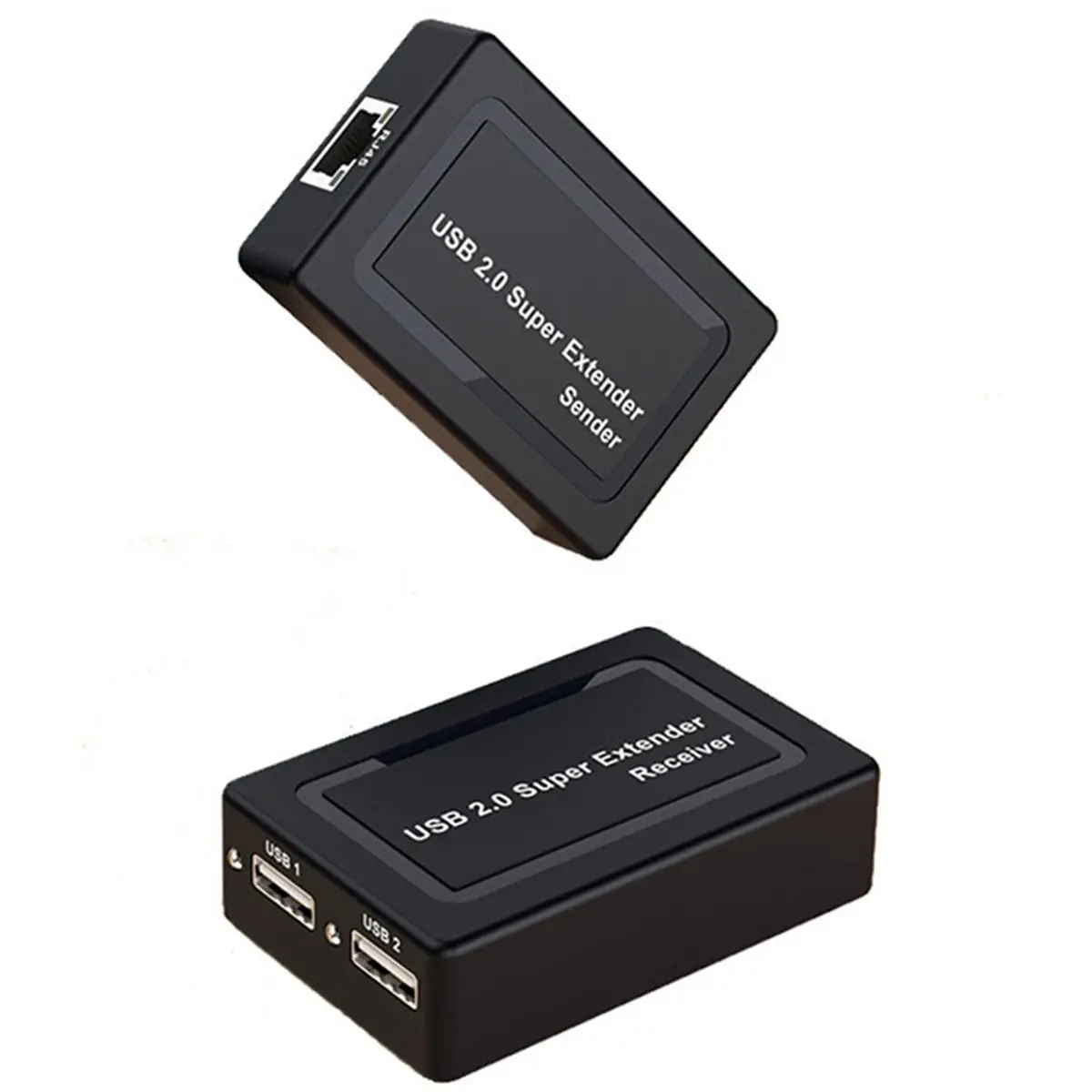 a94z-本物の2ポートusb-20-rj45イーサネットエクステンダーハブアダプター-cat5e-cat6ネットワークケーブル経由-100m-ウェブカメラ、usbメモリ対応-usプラグ