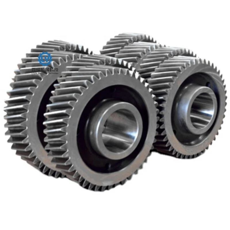 Linyao CNC 42crmo4 Industrial Ball Mill Double Helical Gear Drive Steel Transmission Big Casting Gear Metal Helical Gear Wheel