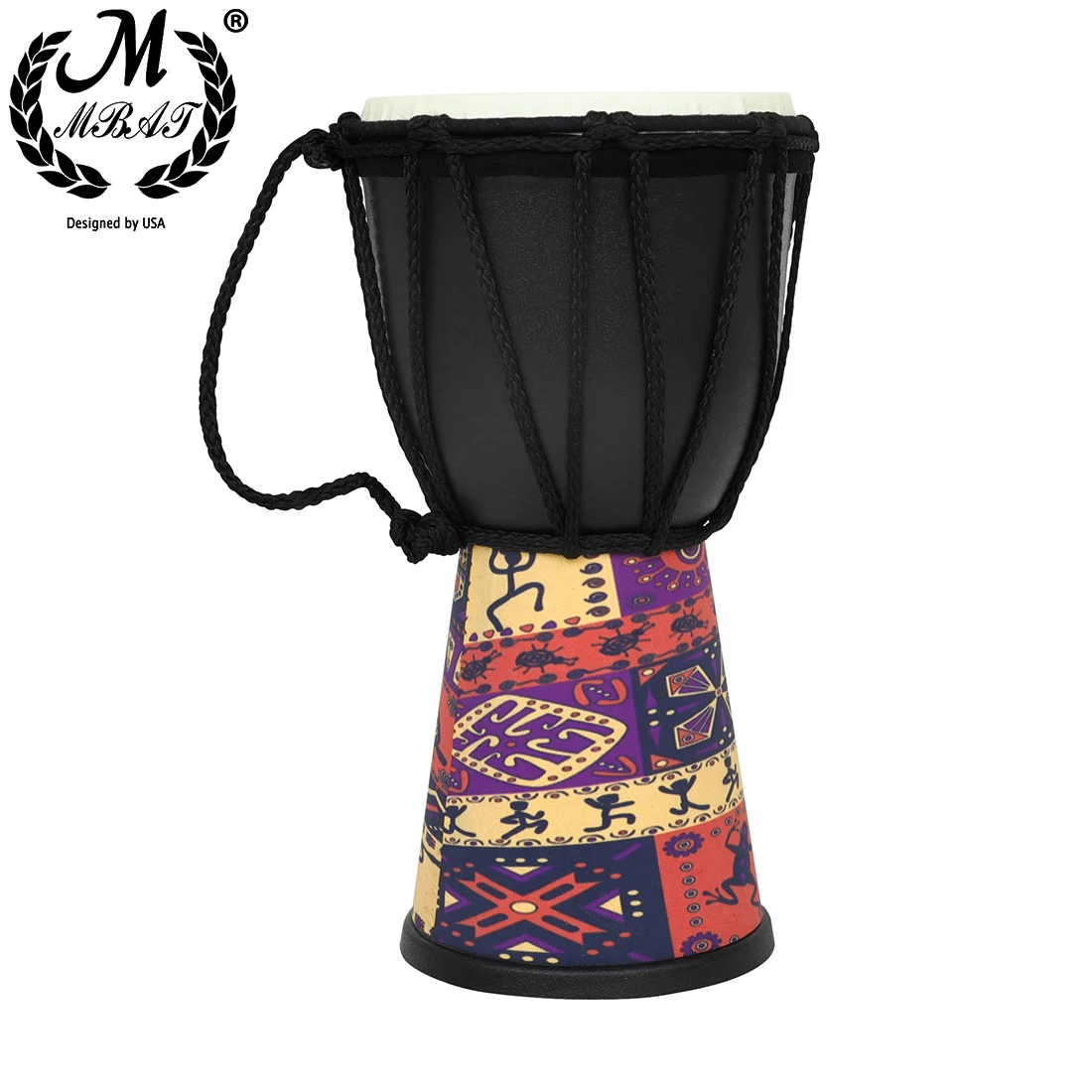 M MBAT 4 بوصة Djembe طبل تجويف المحمولة الأطفال طبلة ذات يد تقليد جلد الغنم الوجه قرع أداة ABS جديد Djembe طبل