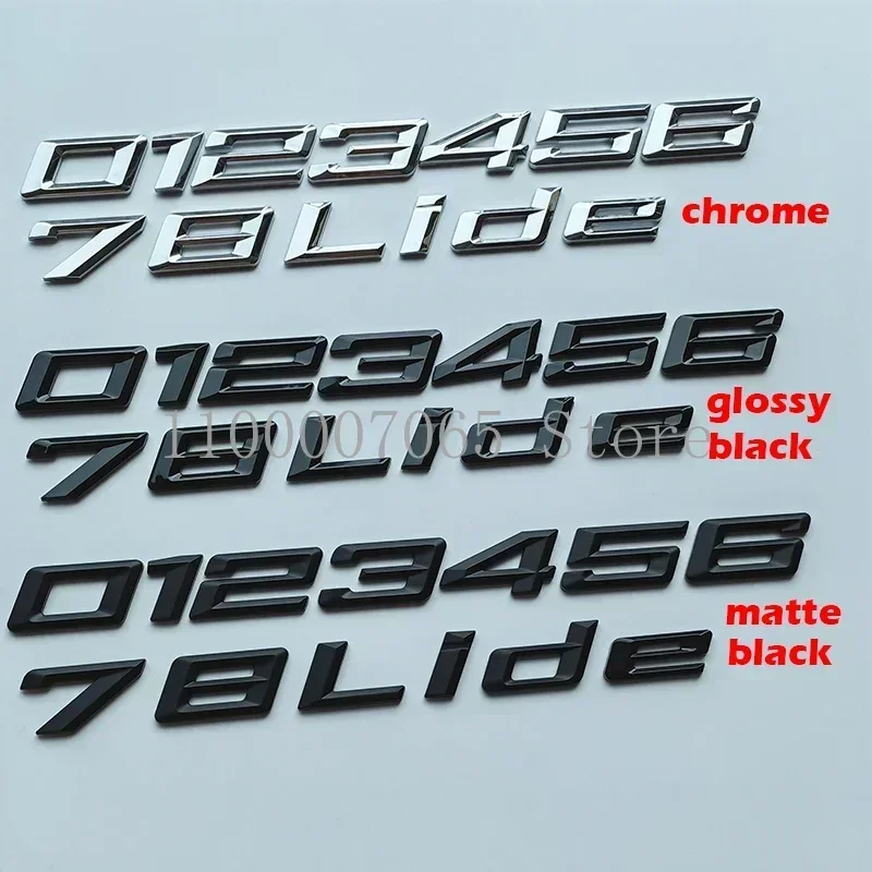 QA New Italic Font Letters 840i 850i 860i ABS Emblem for 8 Series Car Trunk Lid Nameplate Logo Sticker Matte Glossy Black Chrome