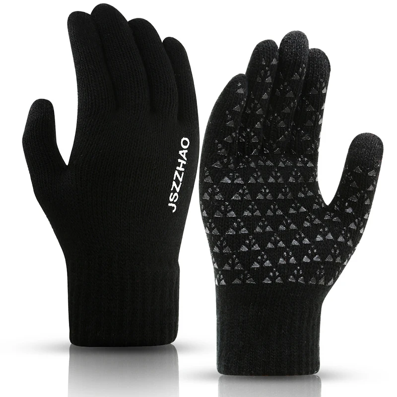 Riding Gloves Outdoor Autumn Winter Warm Gloves Fleece Running Men And Women Windproof Touch Screen Fitness Photography 1 pairs