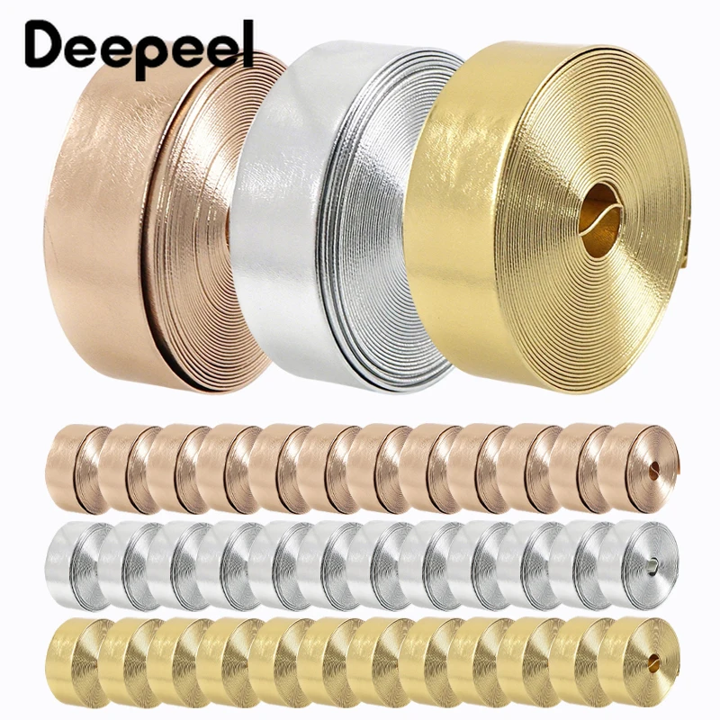 

20M 5-30mm Gold Silver Synthetic PU Leather Rope Ribbon Cord Clothes Decoration Band DIY Bows Strap Necklace Craft Material