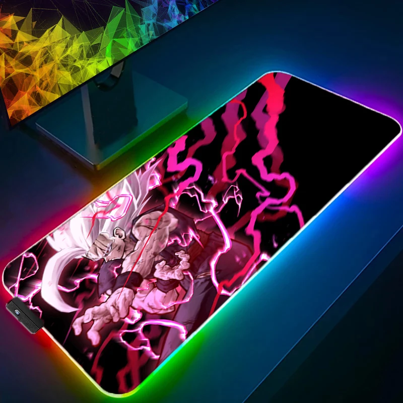 

RGB LED D-dragon B-ball Desk Mat Carpet Desk Accessories Gamer Mausepad Mouse Pad Mousepad Office Tables Mouse Mats Keyboard Pad