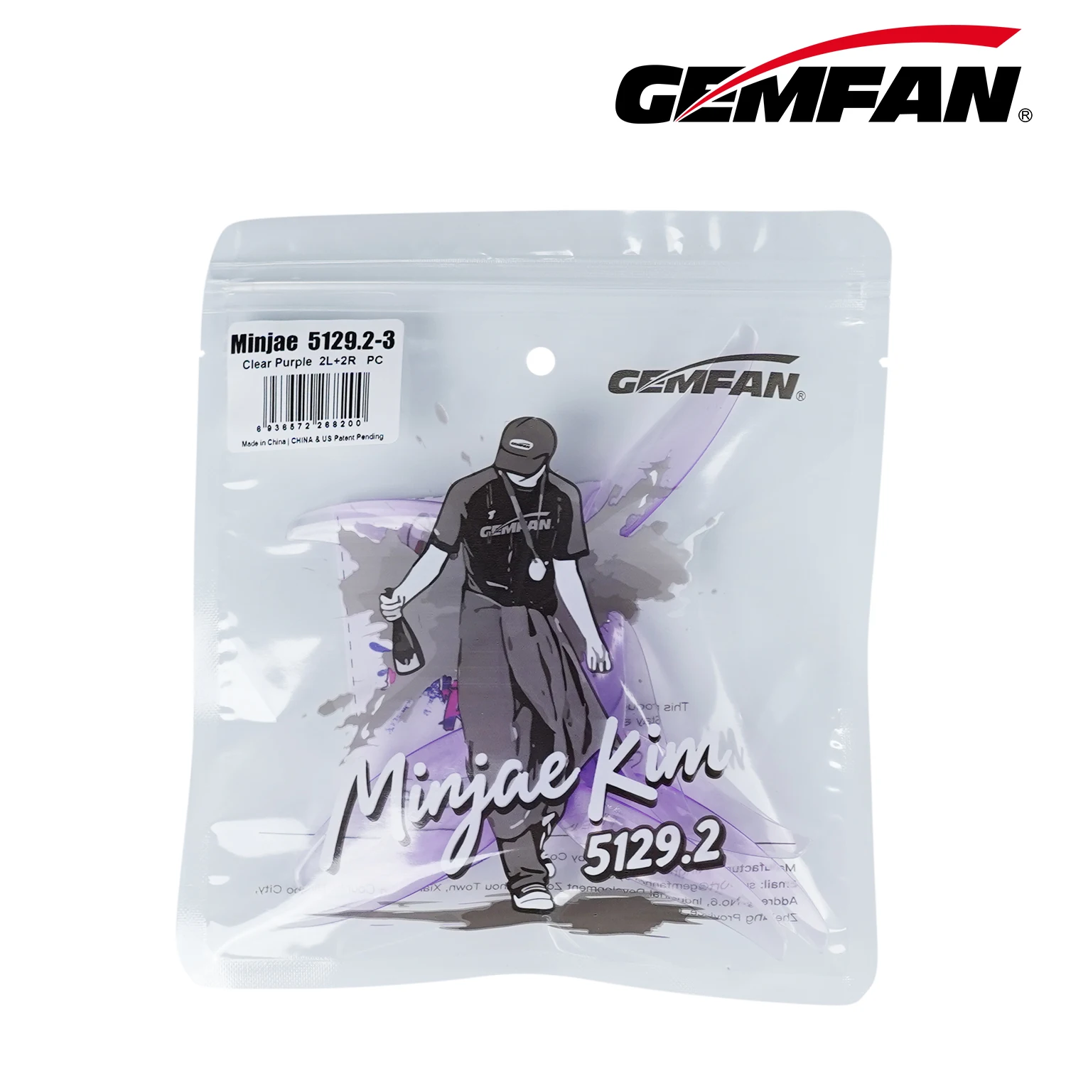 Gemfan 5129.2 MinJae Prop Set. 3-blade PC Design, 5.1