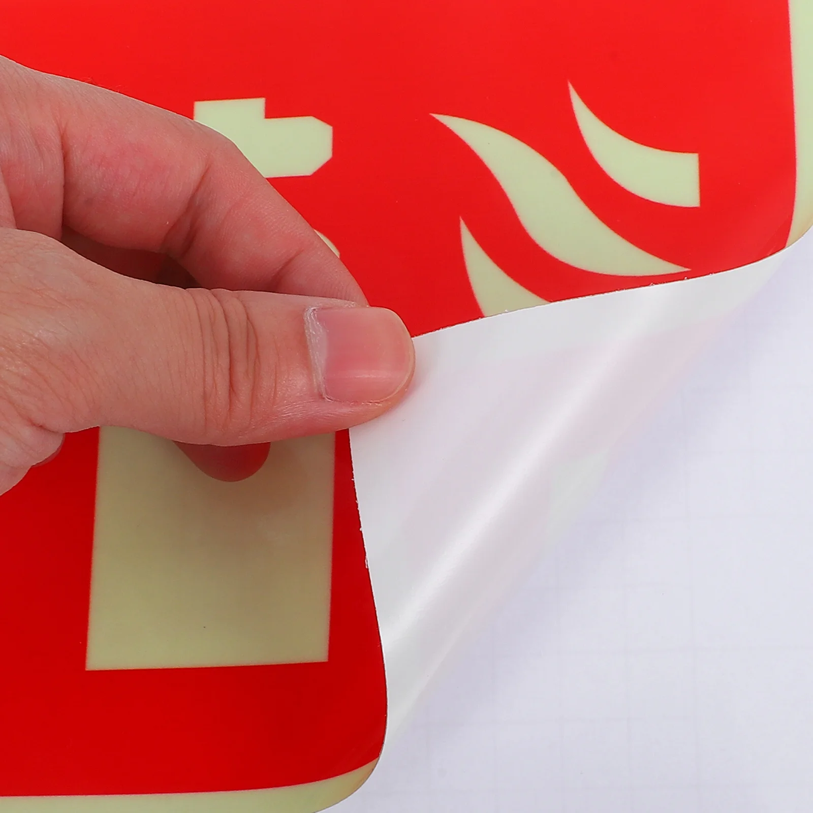4 pcs Fire Safety Sign Sticker Glow In The Adhesive Decal For Office Restaurant Retail Store Indoor Outdoor Warning