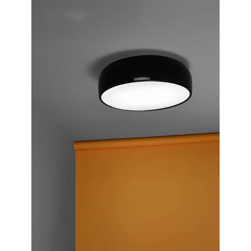 Minimalism Italian Designer Smithfield Pot Lid Ceiling Lamp Bedroom Study Round LED Indoor Lighting Lamps Restaurant Black White