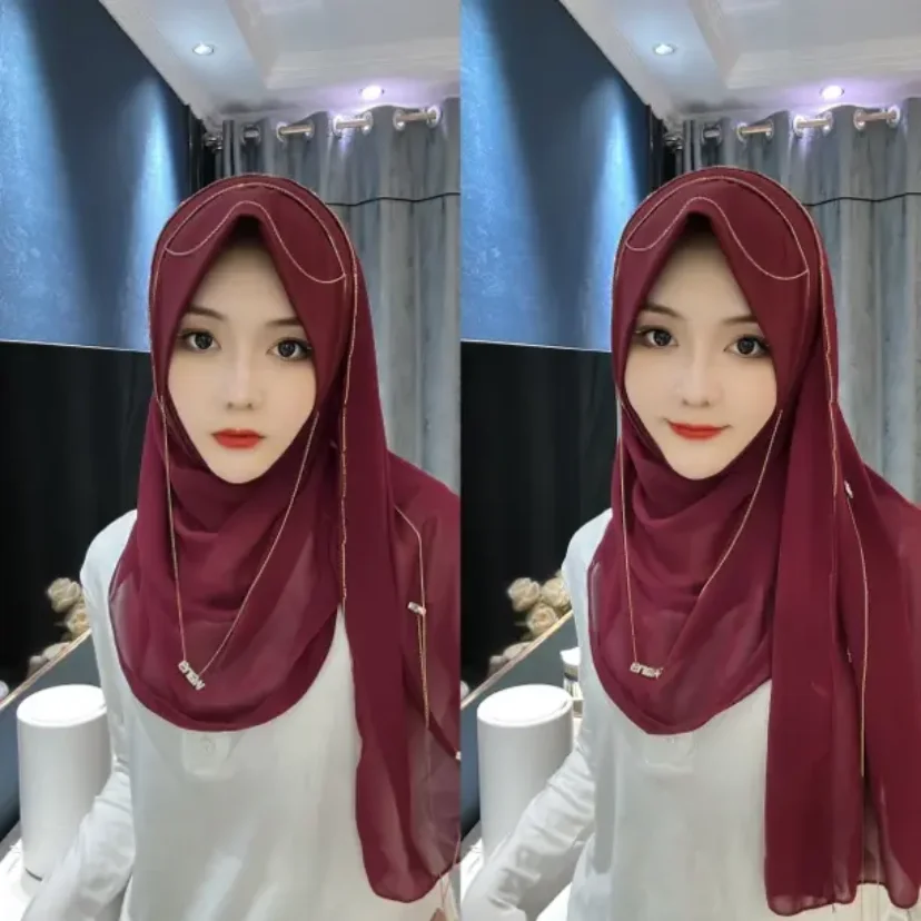 Muslim Hijab for Young Girls, Female Hats, Holiday Hijab, Young and Sweet, 2024 Autumn