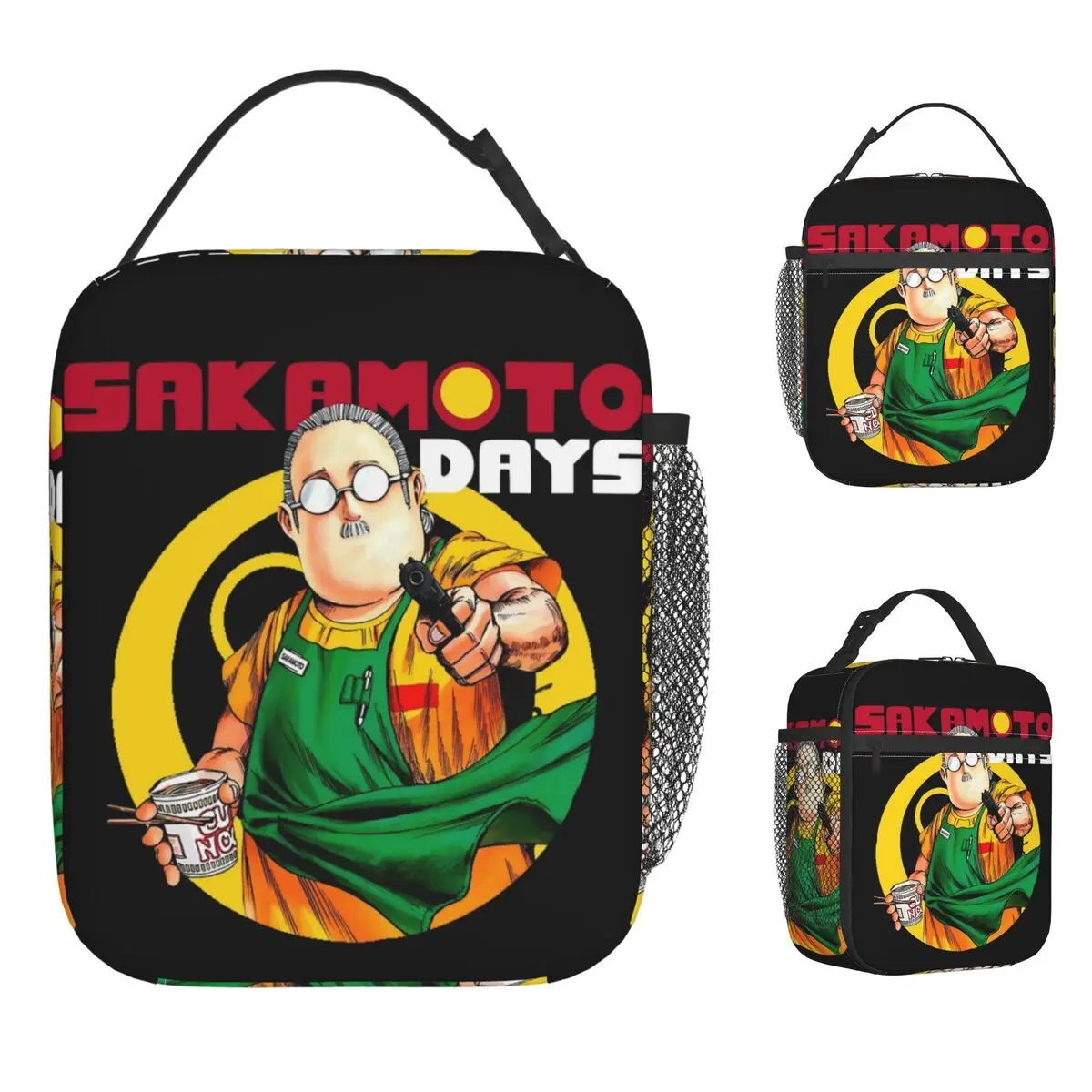 사카모토 데이즈 어린이를위한 점심 가방 맞춤형 도시락 상자 귀여운 여행 쿨러 가방 휴대용 절연 방수 열 점심 가방