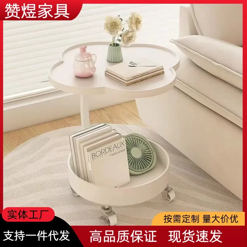 for Cream Wind Sofa Side Table Removable Bedside Shelf Mini Coffee Table for Bedroom Balcony Small Apartment Household