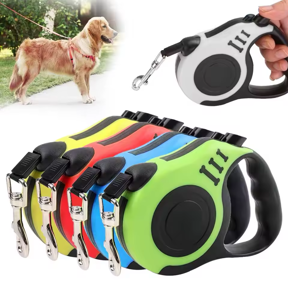 Guia Retrátil para Animais, 3 Metros, Resiste para Viagens, 11.33kg