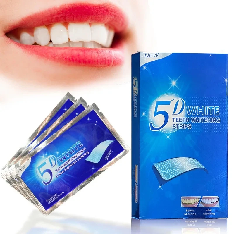 

56Strips/28Pairs Teeth Whitening Strips Yellow Black Smoke Tooth Stain Removal Sticker Whitening Patch for Oral Hygiene Clean