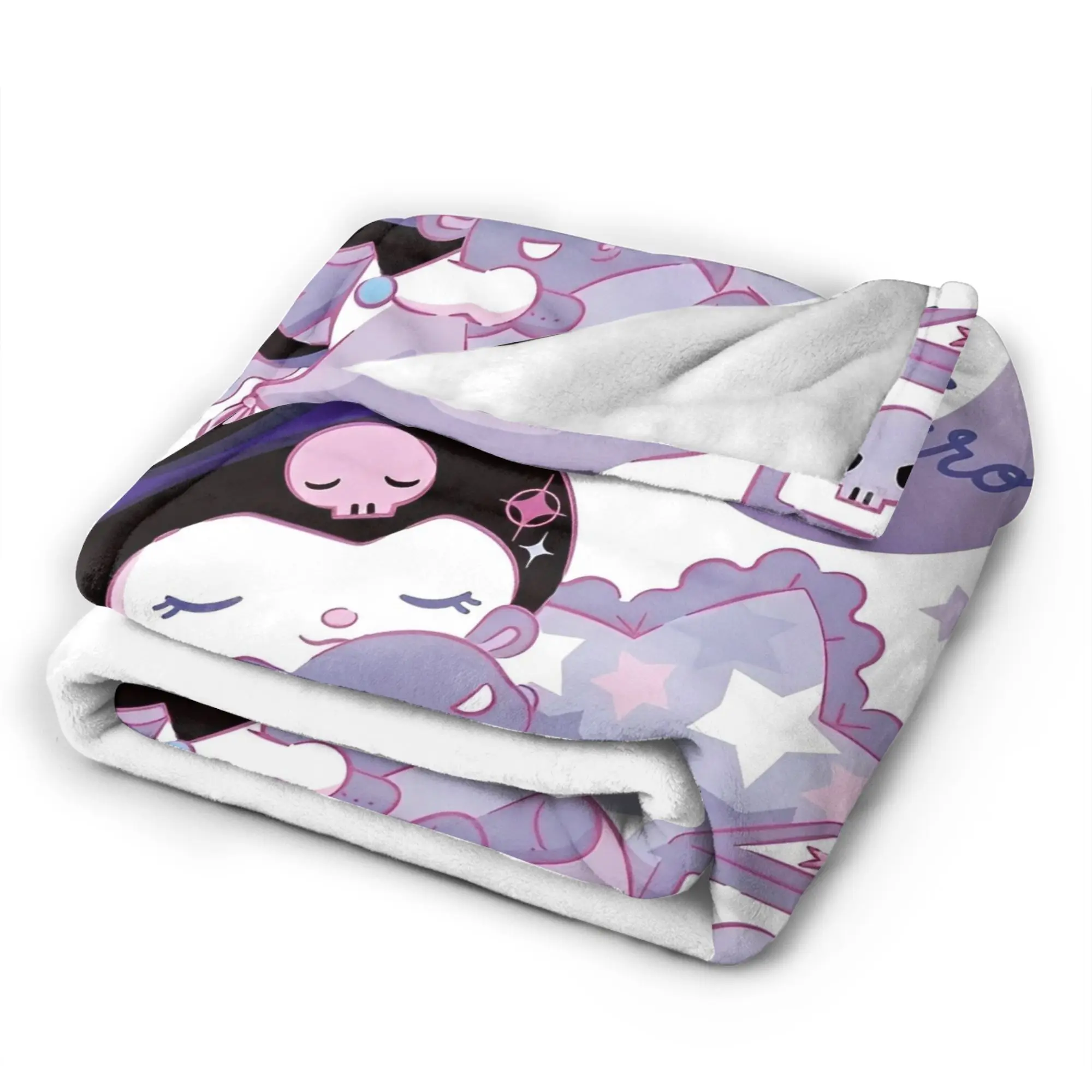 الكرتون منتصف الليل كورومي باكو بطانية الصوف رمي البطانيات الصيف تكييف الهواء شخصية فائقة النعومة الدافئة المفرش