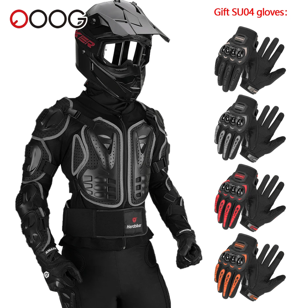 

Men's Motorcycle Armor Anti-Fall Wear-Resistant Motorbike Jacket Body Armor Moto Back Chest Protector Motocross Riding Equipment