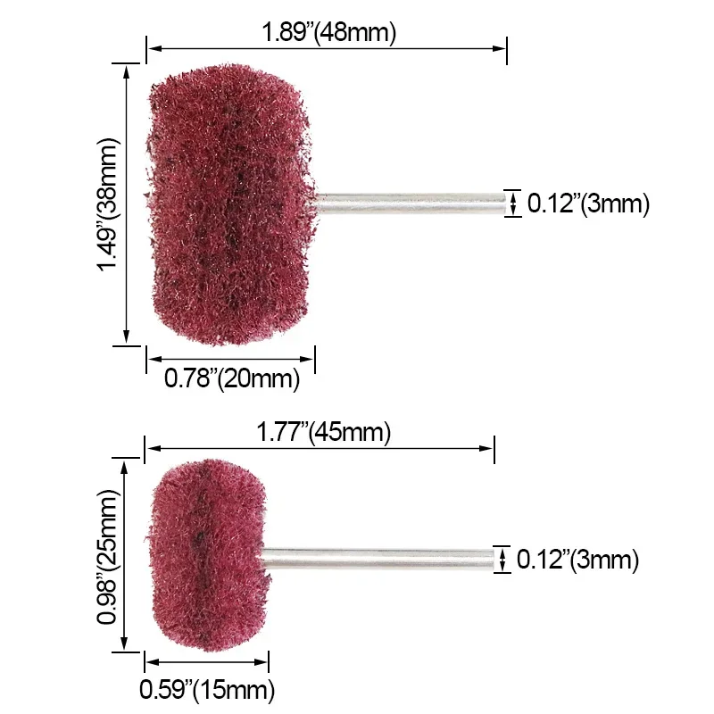 5-20 stücke Mini Bohrer Schleif Pinsel Nylon Polieren Polieren Rad Dremel Rotary Hand Werkzeug Zubehör Set Rost Entferner