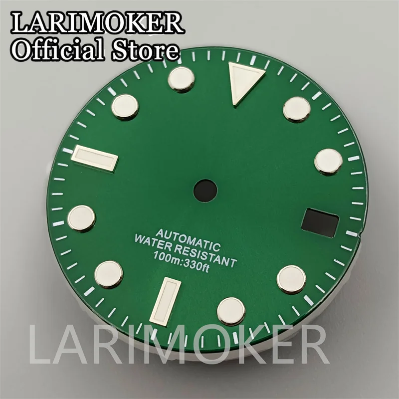 LARIMOKER 29mm black white green blue gray luminous dial fit NH35 ETA 2824 2836 Miyota 8215 821A Mingzhu DG2813 3804 movement