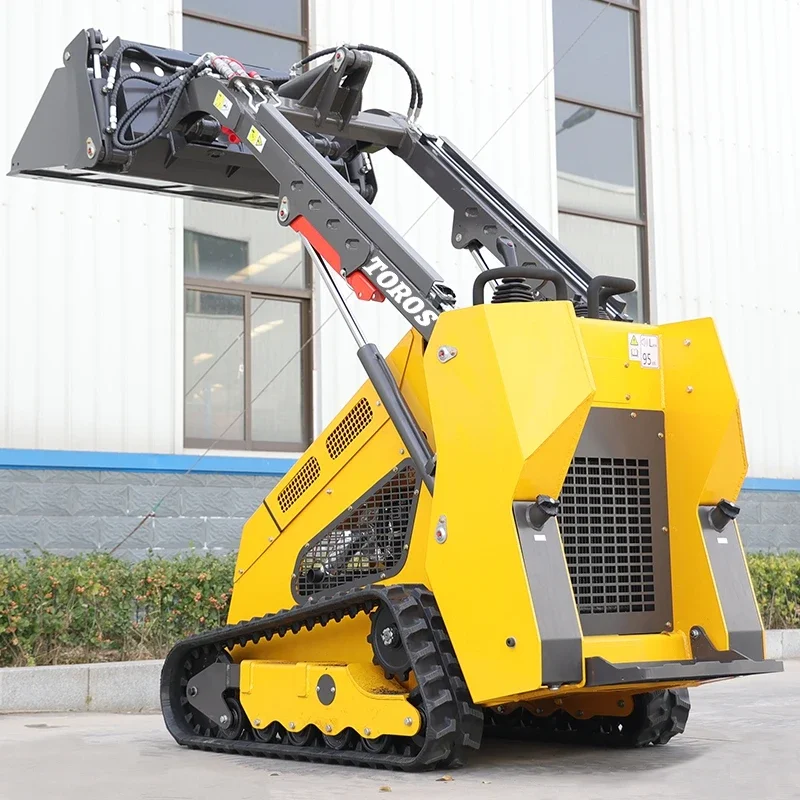 Factory customization mini skid steer loader diesel/gasoline  mini skid steer loaders crawler wheel EPA loader mini 500kg 400kg