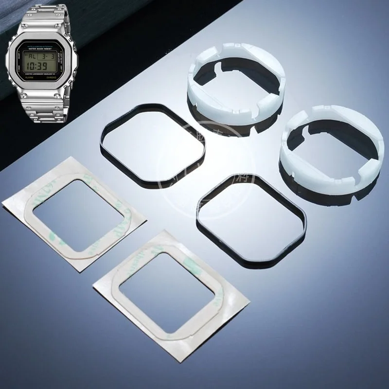 Watch Accessories for Casio DW-5600 DW5600 GM5600 GM-5600 Movement Cover Glass Waterproof Gasket Double-Sided Glass Adhesive