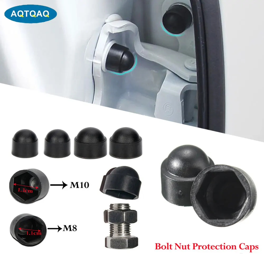 AQTQAQ 10Pcs/Set Hexagon Plastic Screw Caps Nut Covers M8 M10 Bolt Nut Dome Protection Caps Covers Exposed Plastic Screw Caps