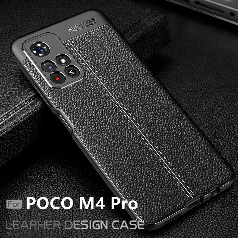 For Cover Poco M4 Pro 5G Case For Xiaomi Poco M4 Pro 5G Capas Shockproof Soft TPU Leather For Fundas Poco X3 M4 Pro 5G F3 Cover