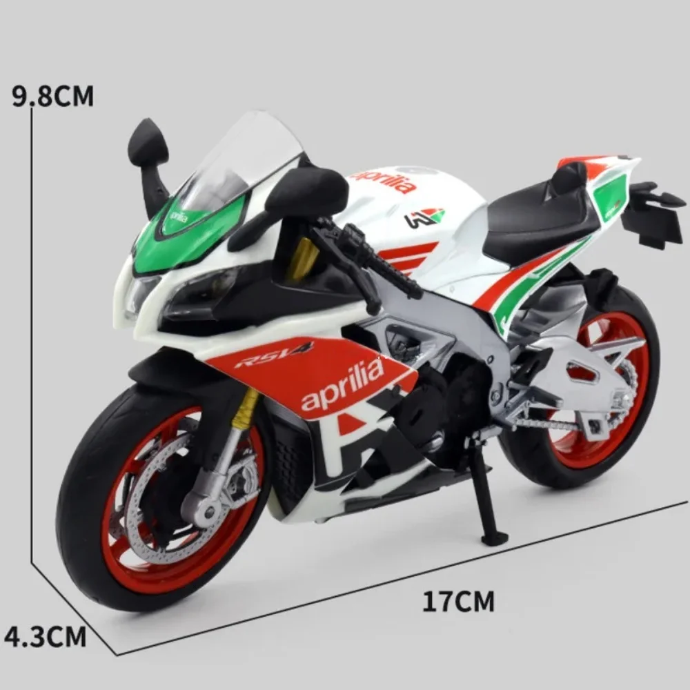 Aprilia RSV4 RR1000 Liga Modelo de Brinquedo, Diecast Metal, Alta Simulação, Moto Pesada, Presente Menino Colecionável, 1:12