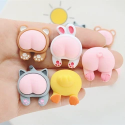 10 Pcs New Cute Cartoon Animal Funny Big Butt Flat Back Resin  Scrapbooking DIY Jewelry  Craft Decoration Accessorie