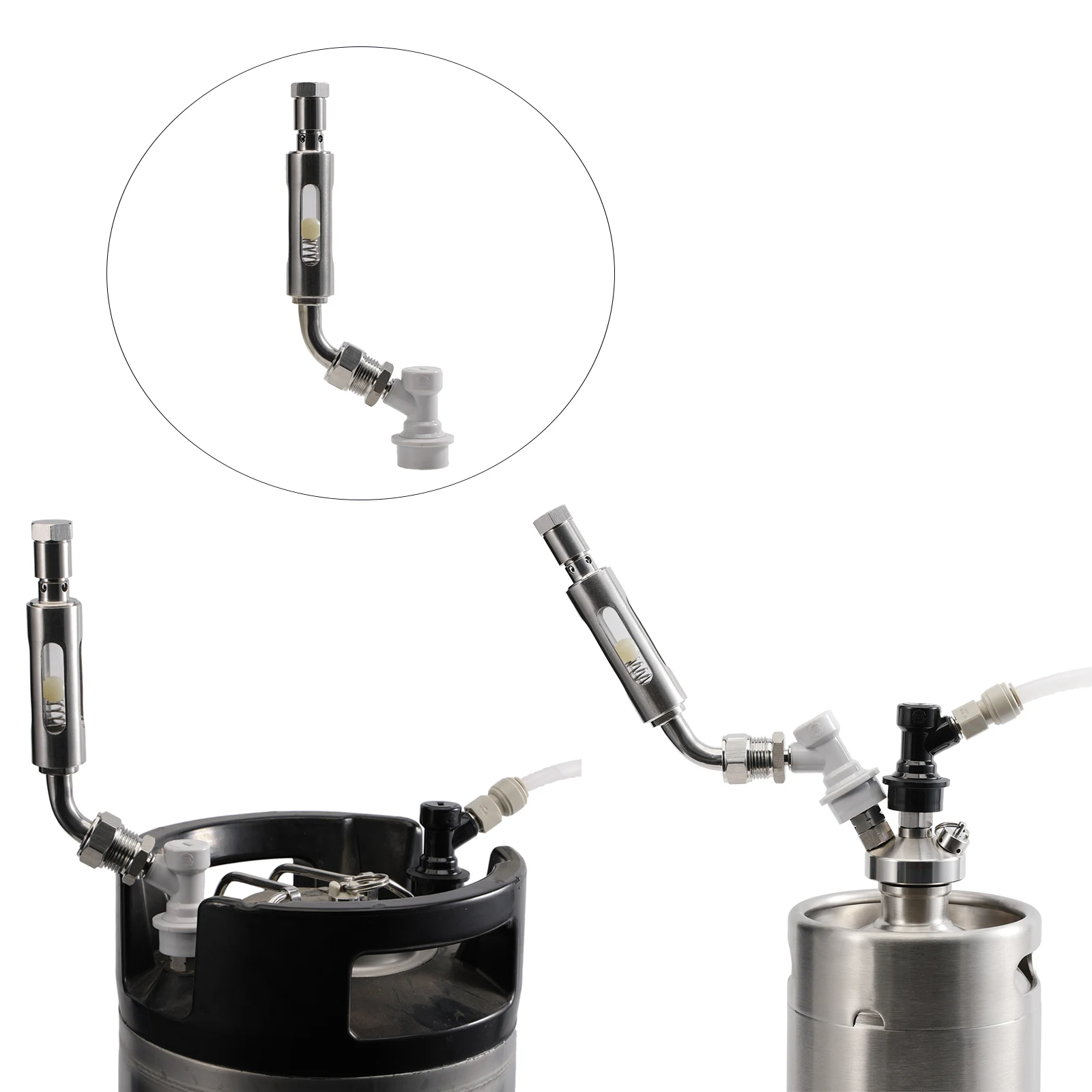 Pro Keg Filler FOB Beer Stop w/Adjustable PRV Manual Keg Filler with Auto Fill Stop No Overflows Counter-pressure Fill view 6