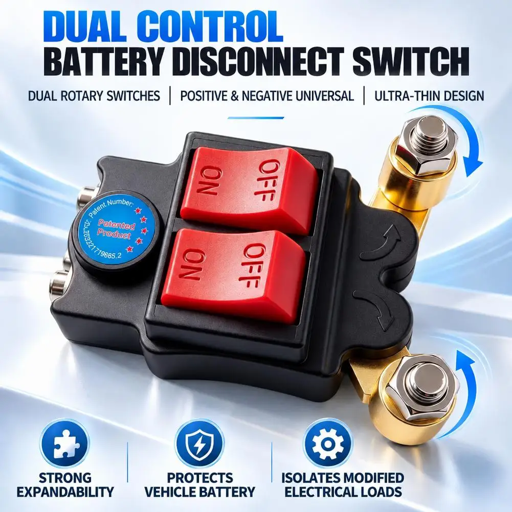 Red Rocker Panel Car Power Main Switch 12V-24V Battery Power-off Isolator Engineering Machinery Parts