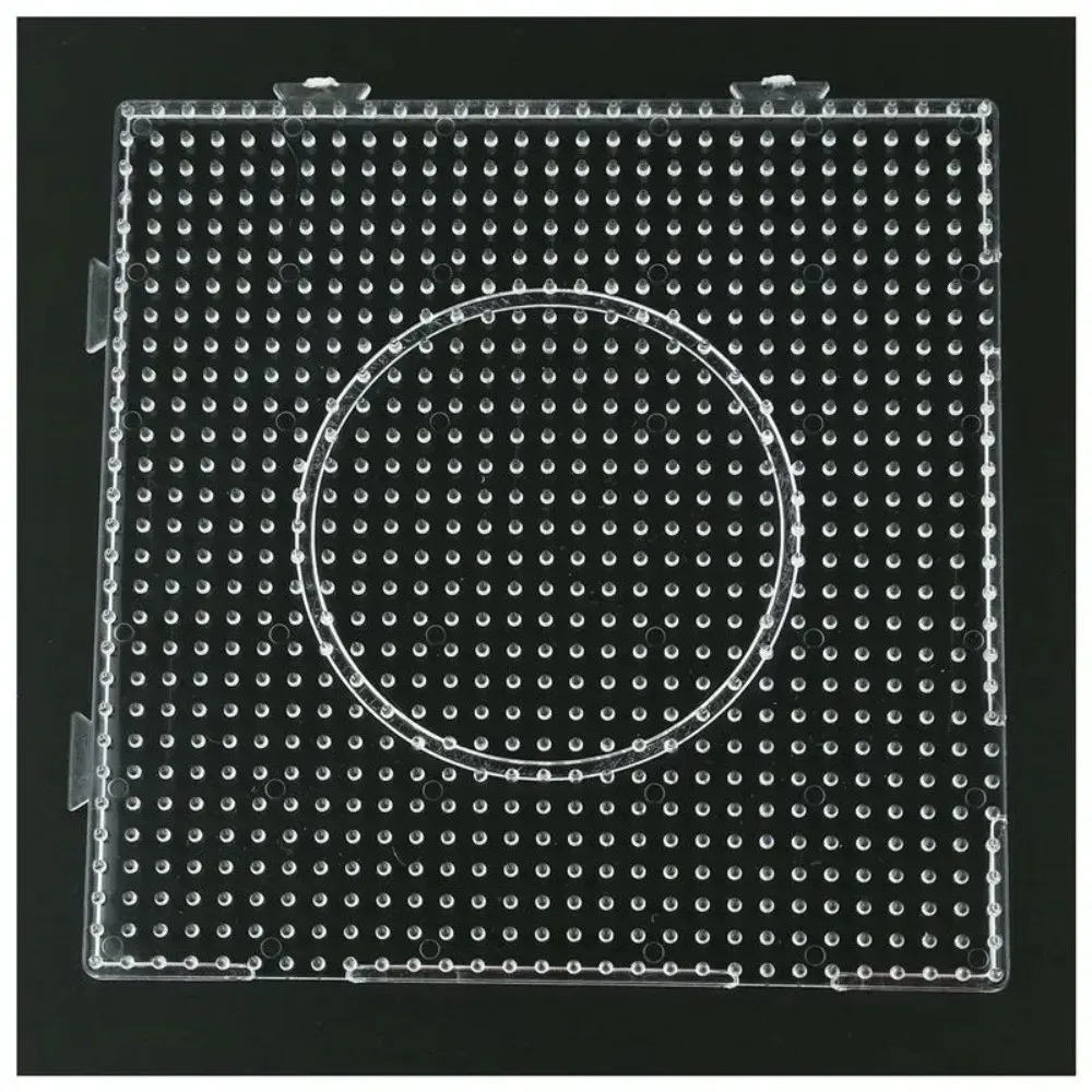 4 Stück 5mm Perlen-Schmelzperlen-Unterlagen, DIY hitzebeständige Perlenunterlagen, transparente, wiederverwendbare Hama-Perlen-Unterlagen