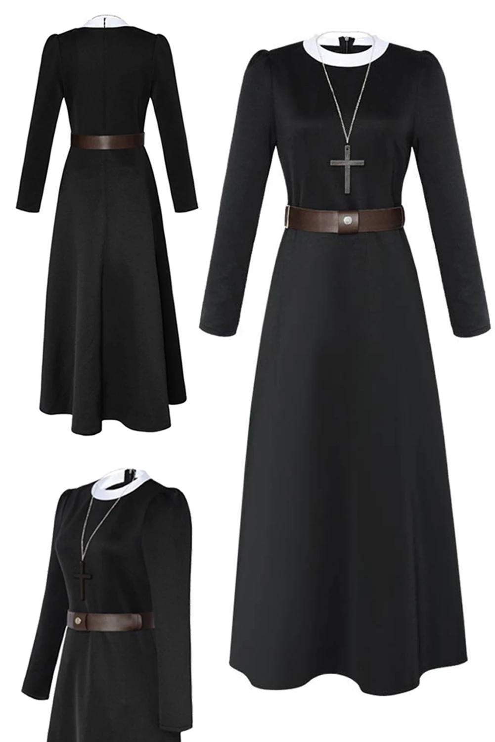 Fancy Dress Scary Nun Cosplay For Women Clothing Horror Movie Conjuring Costume Disguise Adult Woman Fantasia Outfit Female