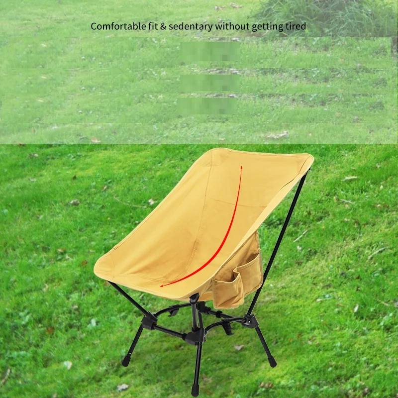 New Outdoor Portable Foldable Camping Chair Height Adjustable Folding Beach Fishing Chair  Camping Retractable square chairs