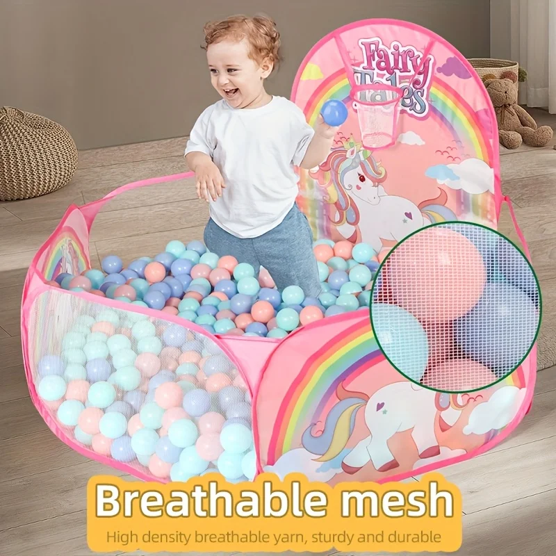 Unicorn Ball Pit for Kids Pink Blue Breathable Mesh Indoor Outdoor Play Pool Toy No Balls Birthday Christmas Gift Boys Girls