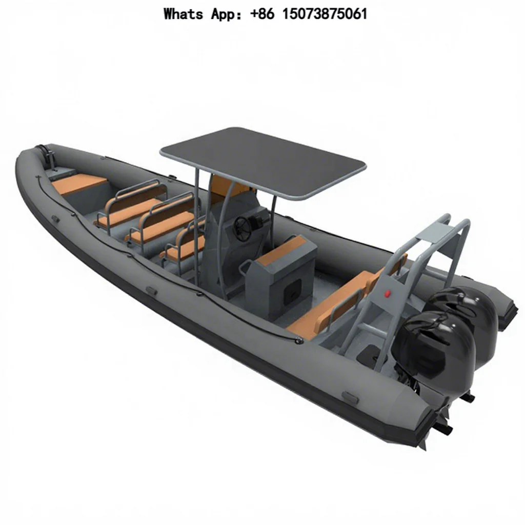 Patrol 26ft Rib860 Rigid Aluminum Double Hull Orca Hypalon/PVC Inflatable Boats