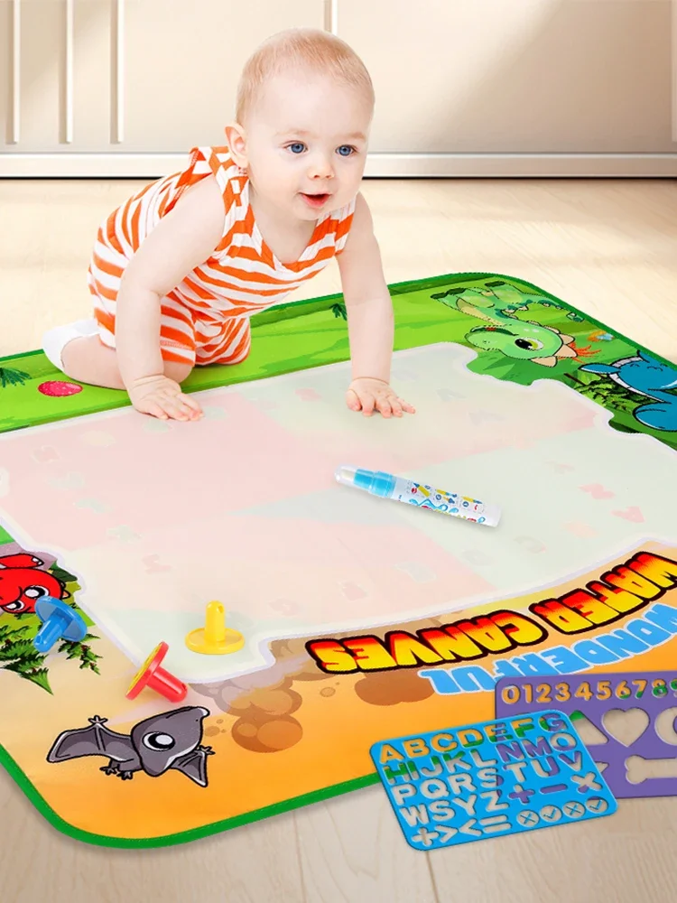 Magic Water Canvas Graffiti Drawing Board Repeatedly Doodle Water Painting Carpet  Reusable Drawing Mat Children Toy Gift