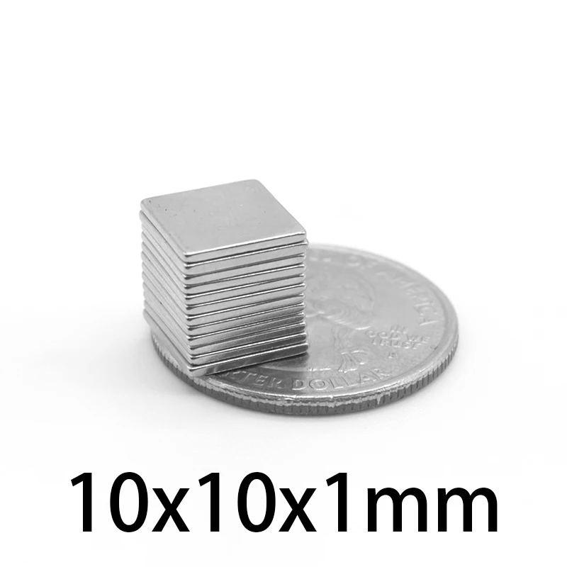 

20/50/100/200/300/500PCS 10x10x1 Strong Block Magnets N35 10mm*10mm*1mm Quadrate Rare Earth Neodymium Magnet Sheet 10*10*1 mm