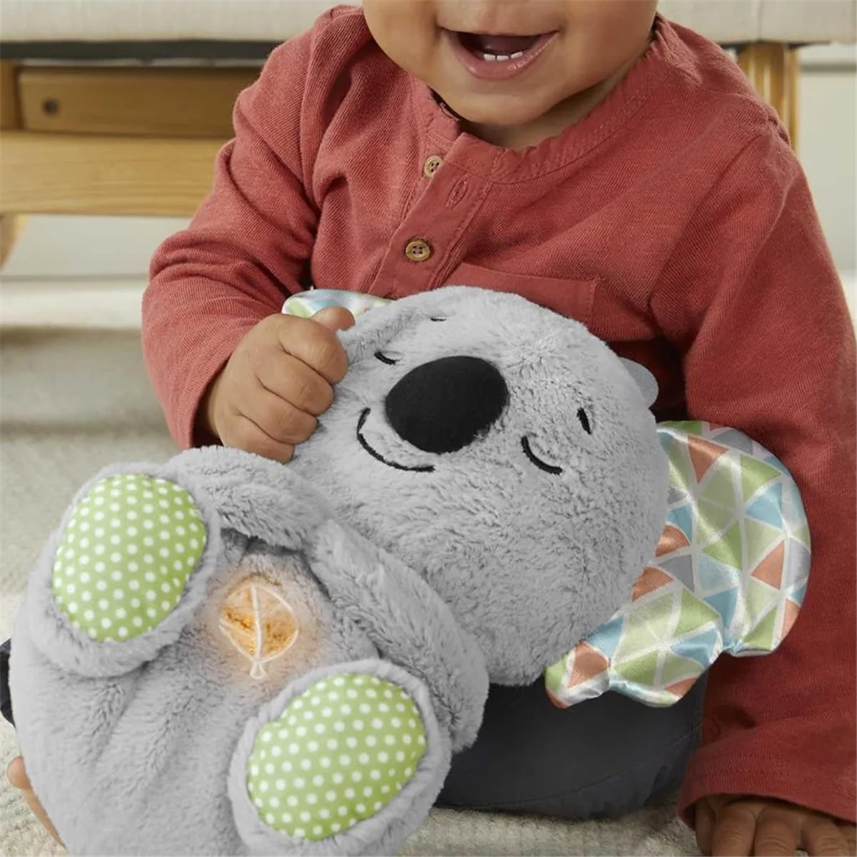 Jouet en peluche pour bébés dès leur naissance, veilleuse douce et apaisante qui respire et s'allume, cadeau pour filles ou garçons