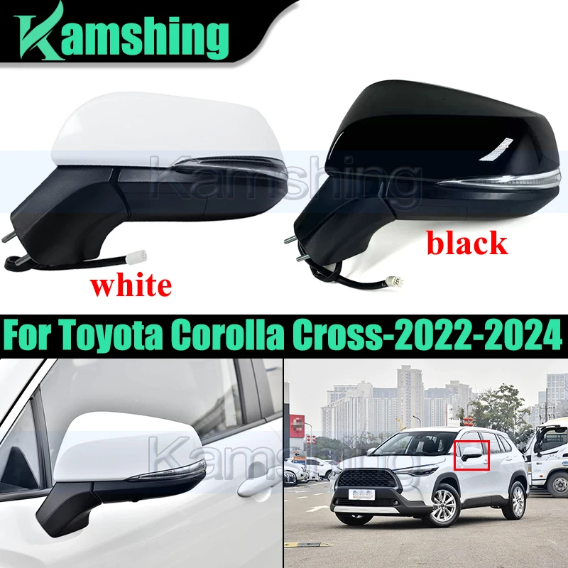 5/11/13 wires Car Rearview Mirror Assembly For Toyota Corolla Cross 2022-2024 Reversing Mirror Rear View Mirror