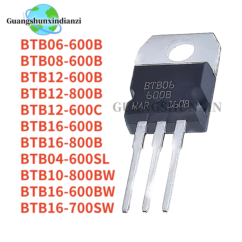 10PCS BTB06-600B BTB08-600B BTB12-600B BTB12-800B BTB12-600C BTB16-600B BTB16-800B BTB04-600SL BTB10-800BW BTB16 -600BW -700SW