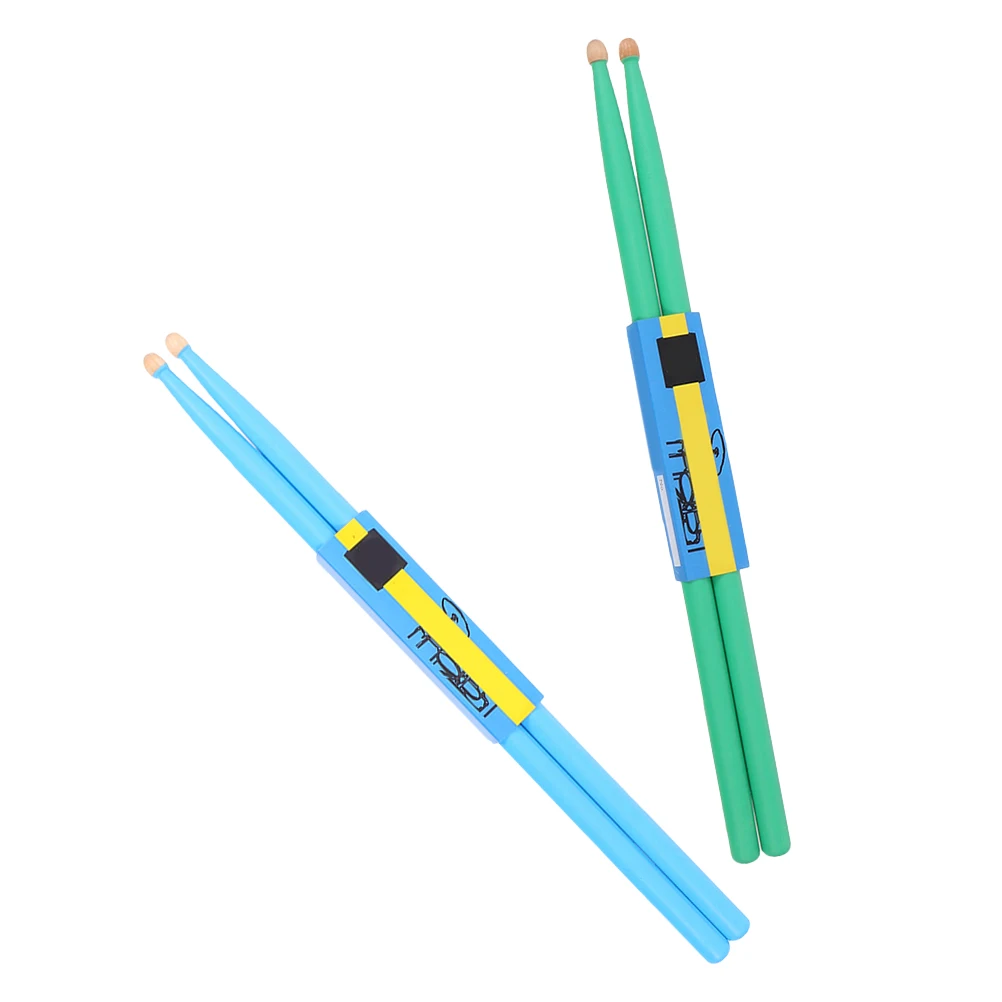 

2 Pairs Drum Sticks Colored Kids Music Practice Tenor Drum Sticks Percussion Instrument Wooden Lightweight Comfortable