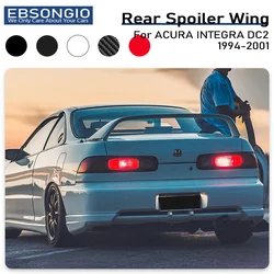1994-2001 For Honda Acura Integra DC2 Type R No Light Rear Trunk Spoiler Ducktail Wing ABS Carbon Look Glossy Black Lip Spoiler